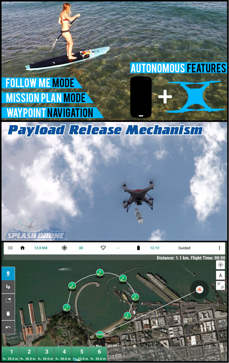 Splash drone features mm