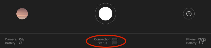 WIFI Connection Status Xiaomi Yi MMonkey