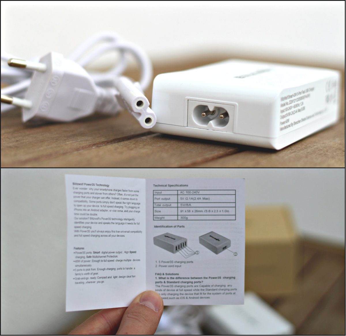 BlitzWolf 5 Port USB Charger MMonkey