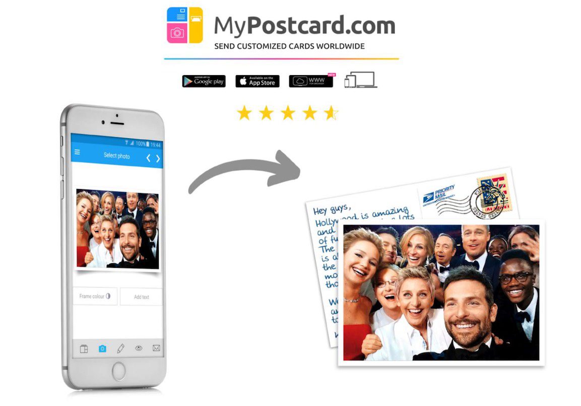mypostcard.com app postkarten metropolitan monkey