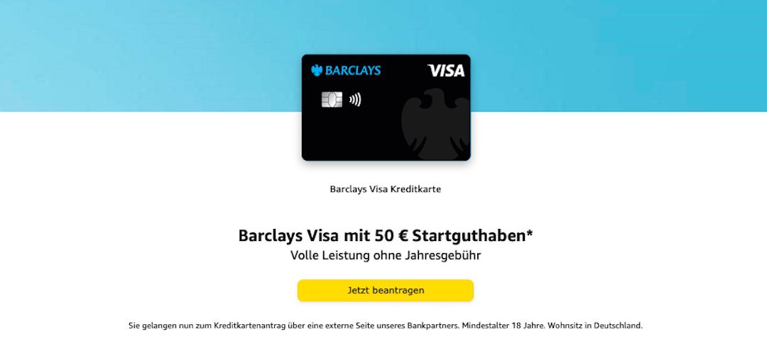 Barclays VISA Kreditkarte Kostenlos