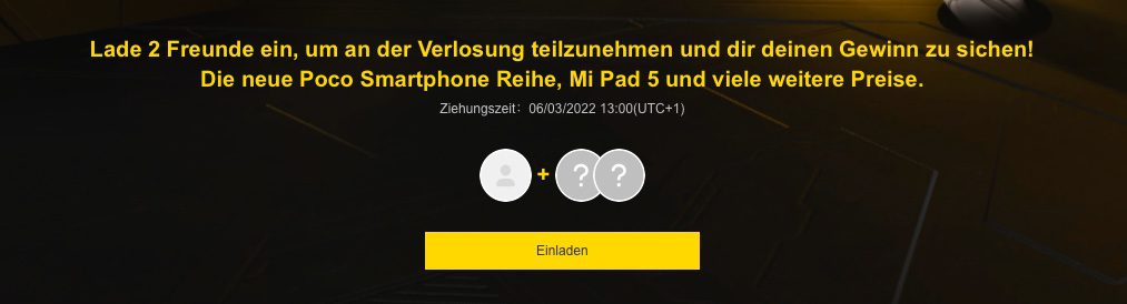 POCO X4 Pro 5G Goboo Premiere Freunde einladen