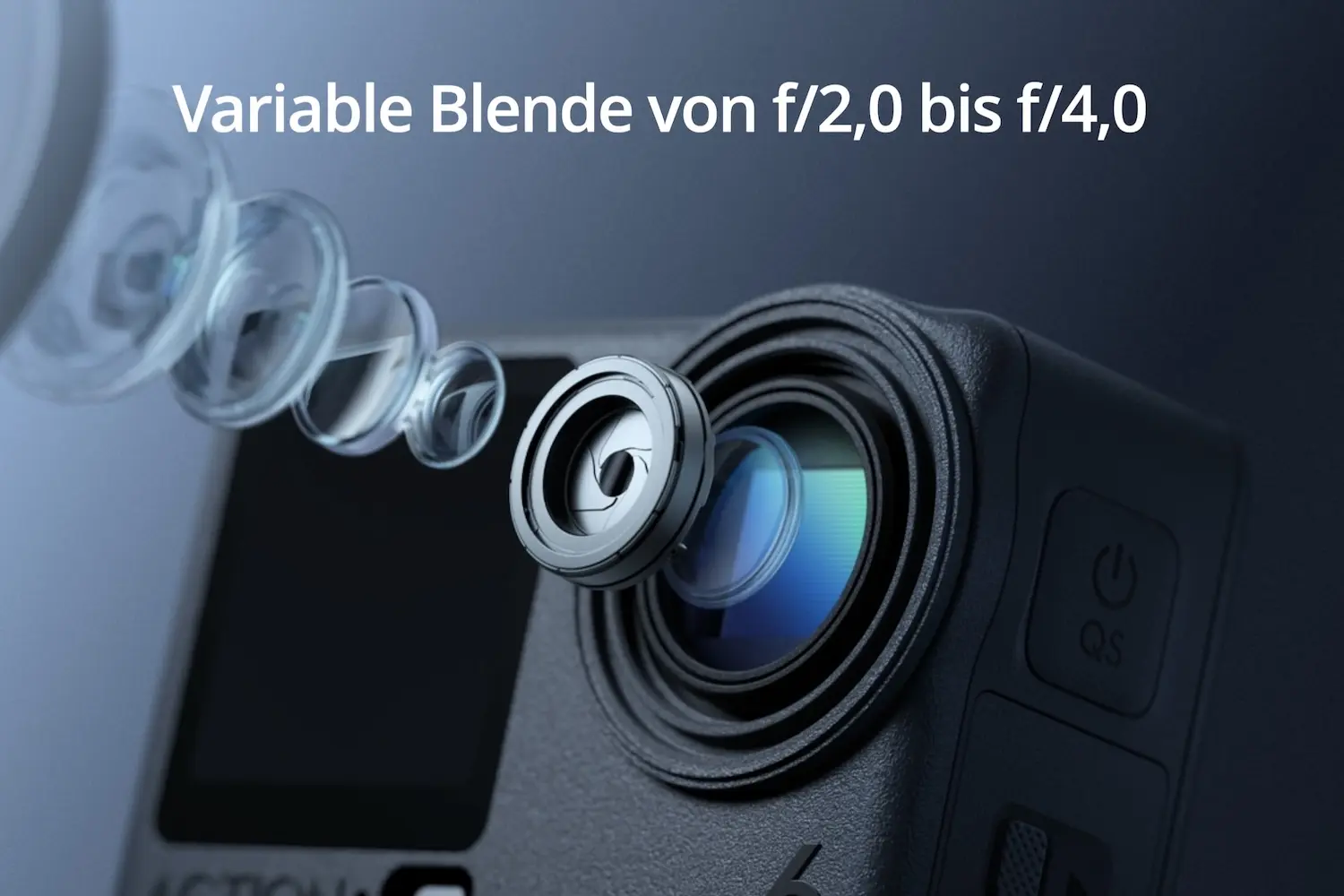 DJI Osmo Action 6 mit variabler Blende.