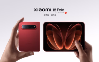 Xiaomi 18 Fold geöffnet und geschlossen in roter Ausführung
