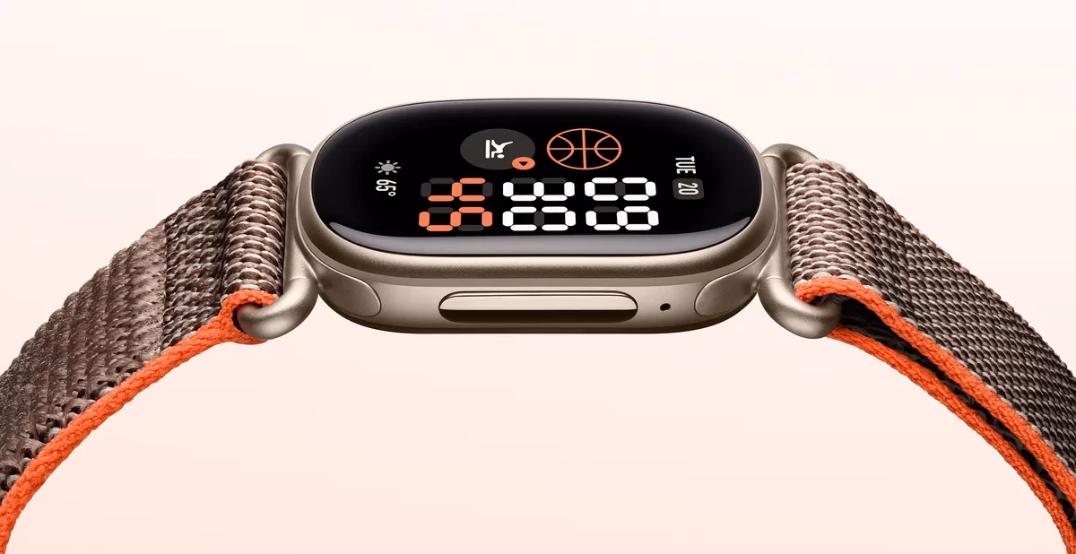 Seitenprofil und Gehäuse des Google Fitbit Edge