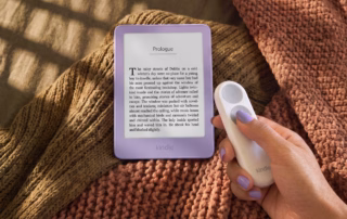 Kindle Click als Seitentaster in einer Leseszene