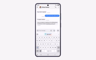 Galaxy S26 mit One UI 9: Now Nudge schlägt vor, einen Termin aus einem Chat zum Kalender hinzuzufügen